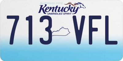 KY license plate 713VFL