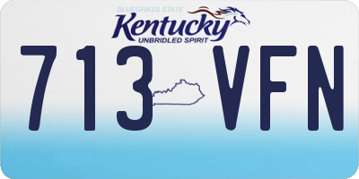 KY license plate 713VFN