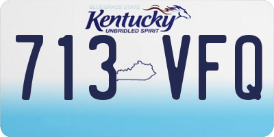 KY license plate 713VFQ