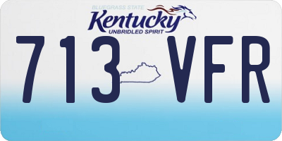 KY license plate 713VFR