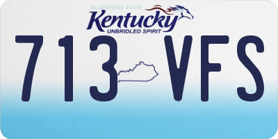 KY license plate 713VFS