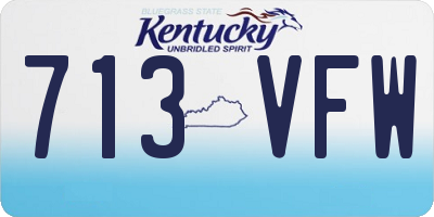 KY license plate 713VFW