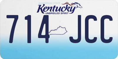 KY license plate 714JCC