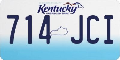 KY license plate 714JCI