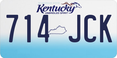 KY license plate 714JCK