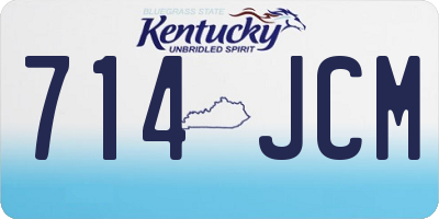 KY license plate 714JCM