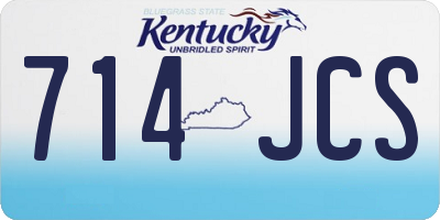 KY license plate 714JCS