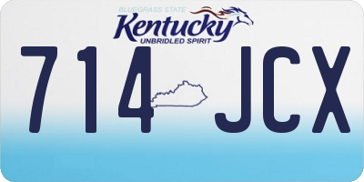 KY license plate 714JCX