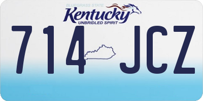 KY license plate 714JCZ