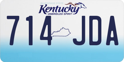 KY license plate 714JDA