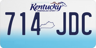 KY license plate 714JDC