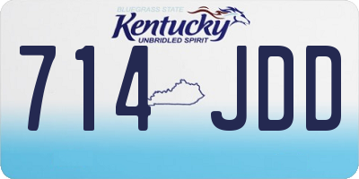 KY license plate 714JDD