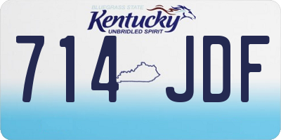KY license plate 714JDF