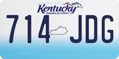 KY license plate 714JDG