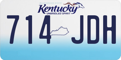 KY license plate 714JDH