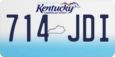 KY license plate 714JDI