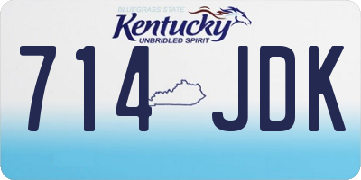 KY license plate 714JDK