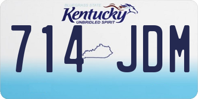 KY license plate 714JDM