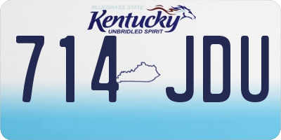 KY license plate 714JDU