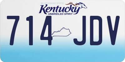 KY license plate 714JDV