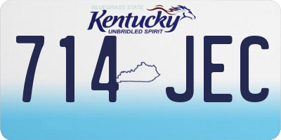 KY license plate 714JEC