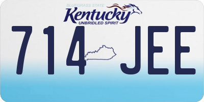 KY license plate 714JEE