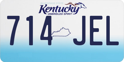 KY license plate 714JEL