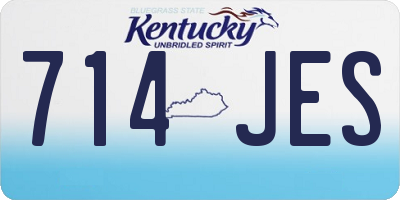 KY license plate 714JES