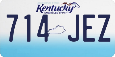 KY license plate 714JEZ