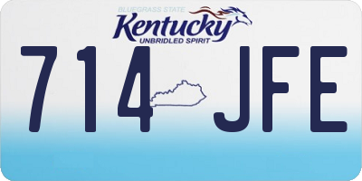 KY license plate 714JFE