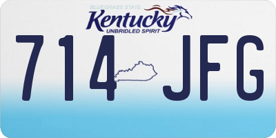 KY license plate 714JFG