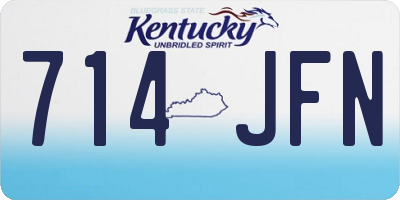 KY license plate 714JFN