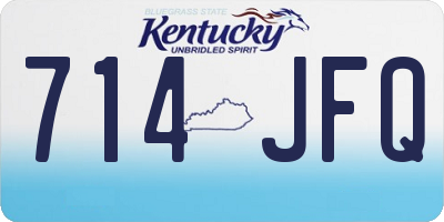 KY license plate 714JFQ