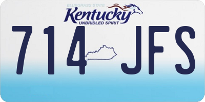KY license plate 714JFS