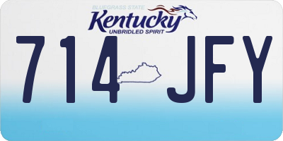 KY license plate 714JFY