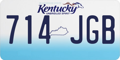 KY license plate 714JGB