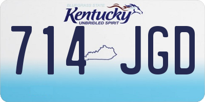 KY license plate 714JGD