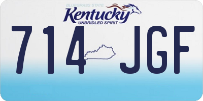KY license plate 714JGF