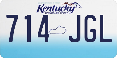 KY license plate 714JGL