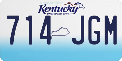 KY license plate 714JGM