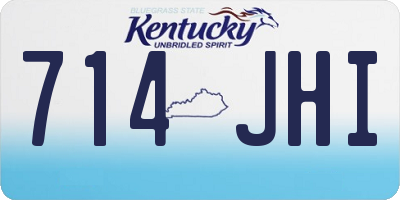 KY license plate 714JHI