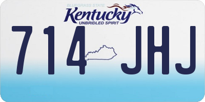 KY license plate 714JHJ