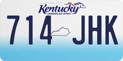 KY license plate 714JHK