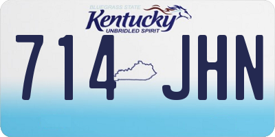 KY license plate 714JHN