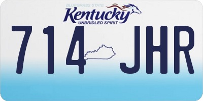 KY license plate 714JHR