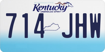 KY license plate 714JHW