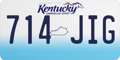 KY license plate 714JIG