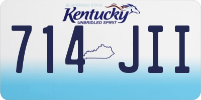 KY license plate 714JII