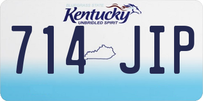 KY license plate 714JIP