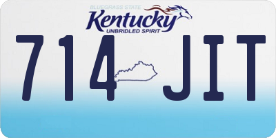 KY license plate 714JIT